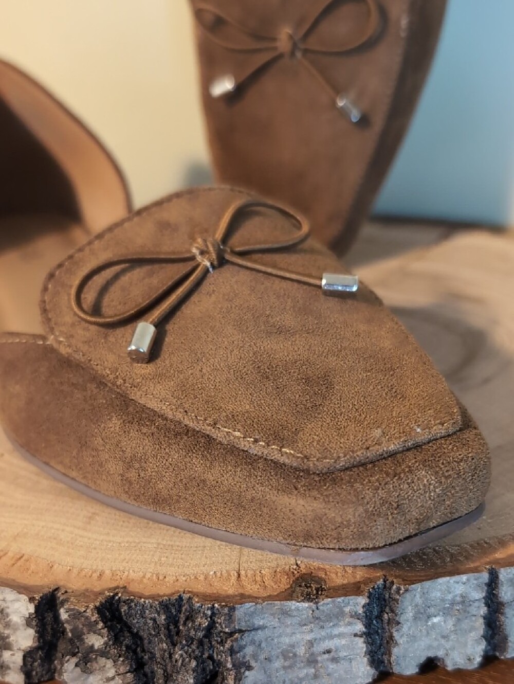 Kensie Brown Suede D'Orsay Loafers - Picture 2 of 11